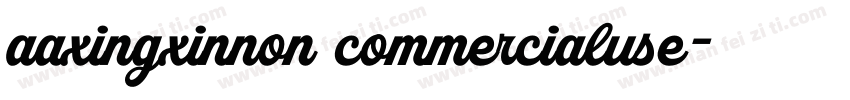 aaxingxinnon commercialuse字体转换